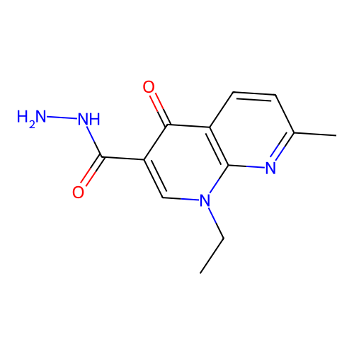 1-Ethyl-7-methyl-4-oxo-1,4-dihydro-1,8-naphthyridine-3-carbohydrazide structure
