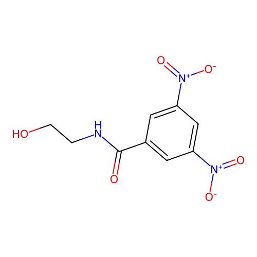 N-(2-hydroxy-ethyl)-3,5-dinitro-benzamide structure