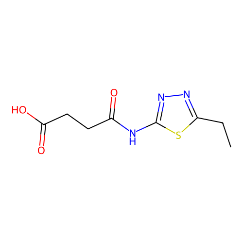 4-[(5-Ethyl-1,3,4-thiadiazol-2-yl)amino]-4-oxobutanoic acid structure