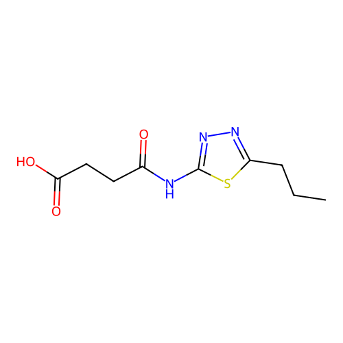 4-Oxo-4-((5-propyl-1,3,4-thiadiazol-2-yl)amino)butanoic acid structure