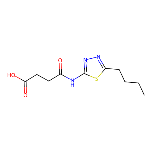 4-((5-Butyl-1,3,4-thiadiazol-2-yl)amino)-4-oxobutanoic acid structure