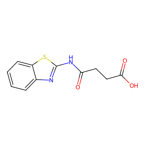 N-Benzothiazol-2-yl-succinamic acid structure