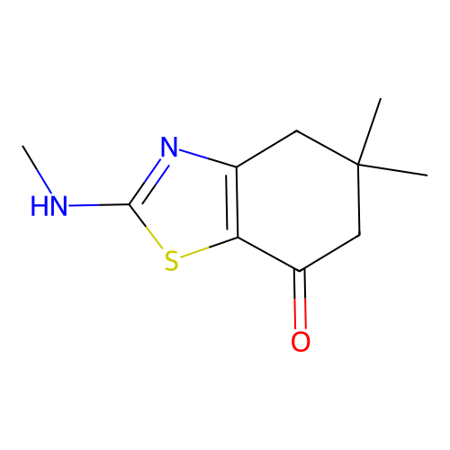 5,5-dimethyl-2-(methylamino)-5,6-dihydro-1,3-benzothiazol-7(4H)-one structure