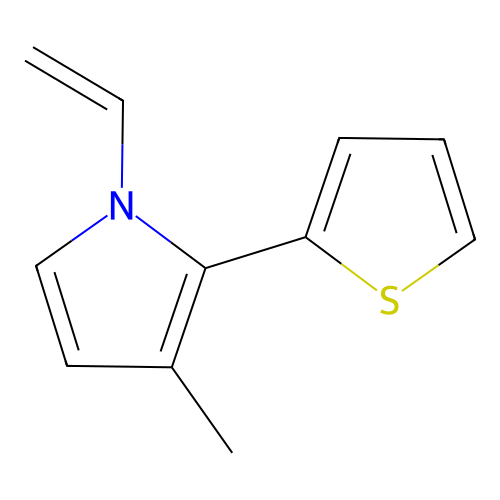 1-ethenyl-3-methyl-2-thiophen-2-ylpyrrole structure