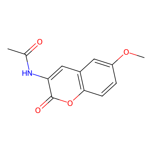 N-(6-methoxy-2-oxochromen-3-yl)acetamide structure