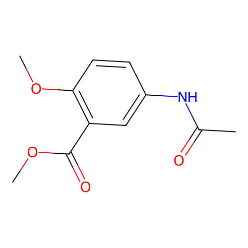 Methyl 5-(acetylamino)-o-anisate structure