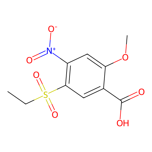 5-(Ethylsulphonyl)-4-nitro-o-anisic acid structure