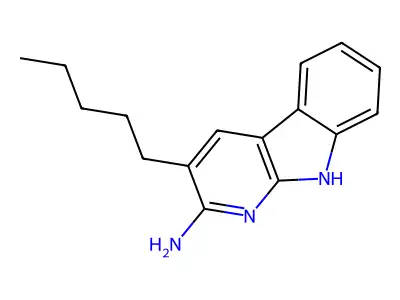 3-戊基-1H-吡啶并(2,3-b)吲哚-2-胺 structure
