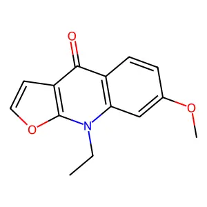 Furo(2,3-b)quinolin-4(9H)-one, 9-ethyl-7-methoxy- structure