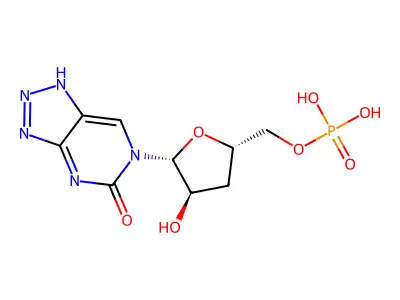 2-脱氧核糖基-8-氮杂嘌呤-2-酮5'-一磷酸 structure