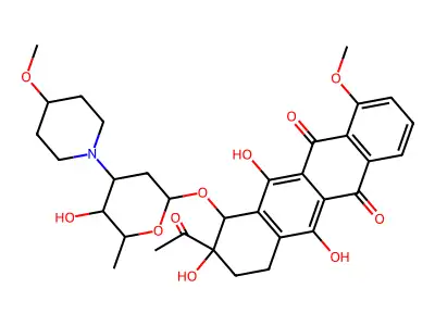 3'-(4-Methoxy-1-piperidinyl)-3'-deaminodaunorubicin structure