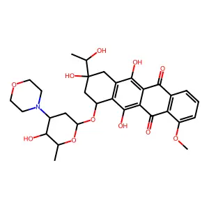 3'-deamino-3'-morpholino-13,13-dihydrodaunorubicin structure