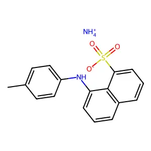 1-Naphthalenesulfonic acid, 8-((4-methylphenyl)amino)-, ammonium salt (1:1) structure