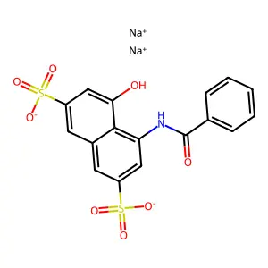 2,7-Naphthalenedisulfonic acid, 4-(benzoylamino)-5-hydroxy-, sodium salt (1:?) structure