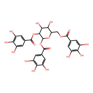 1,2,6-Trigalloylglucose structure