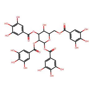 1,2,3,6-Tetra-O-Galloyl-Beta-D-Glucose structure