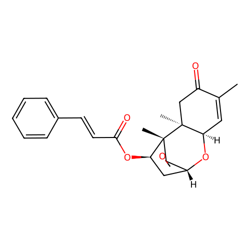 (4alpha,12xi)-8-Oxo-12,13-epoxytrichothec-9-en-4-yl (2E)-3-phenylprop-2-enoate structure