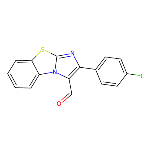 2-(4-Chlorophenyl)benzo[d]imidazo[2,1-b]thiazole-3-carbaldehyde structure