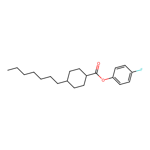 4-Fluorophenyl 4-heptylcyclohexanecarboxylate structure