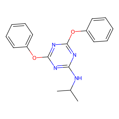 N-(1-Methylethyl)-4,6-diphenoxy-1,3,5-triazin-2-amine structure
