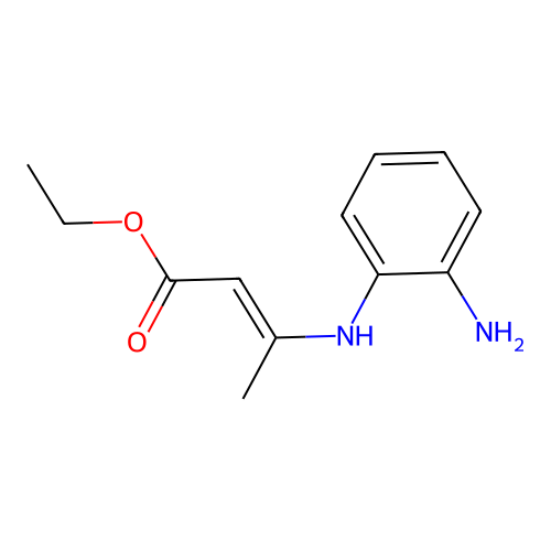 Ethyl 3-[(2-aminophenyl)amino]but-2-enoate structure