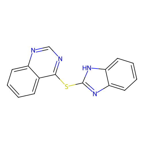 4-(1H-benzimidazol-2-ylsulfanyl)quinazoline structure