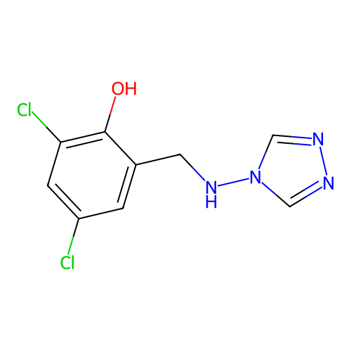 2,4-Dichloro-6-[(1,2,4-triazol-4-ylamino)methyl]phenol structure