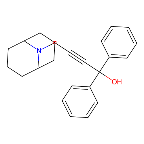 4-(9-Azabicyclo[3.3.1]nonan-9-yl)-1,1-diphenylbut-2-yn-1-ol structure