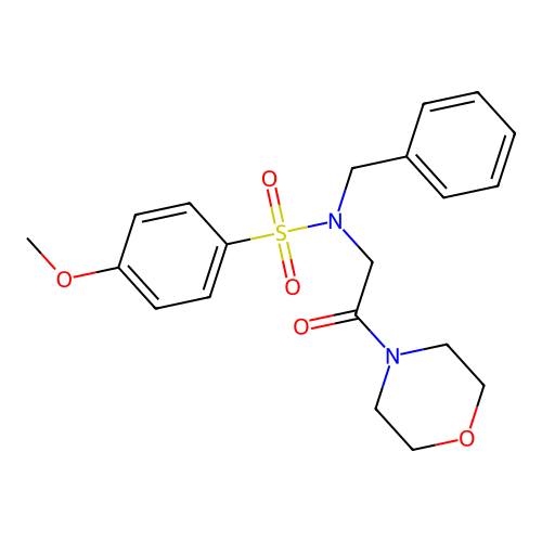 N-Benzyl-4-methoxy-N-(2-morpholin-4-yl-2-oxo-ethyl)-benzenesulfonamide structure