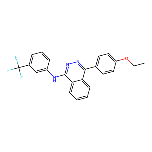 4-(4-ethoxyphenyl)-N-[3-(trifluoromethyl)phenyl]phthalazin-1-amine structure