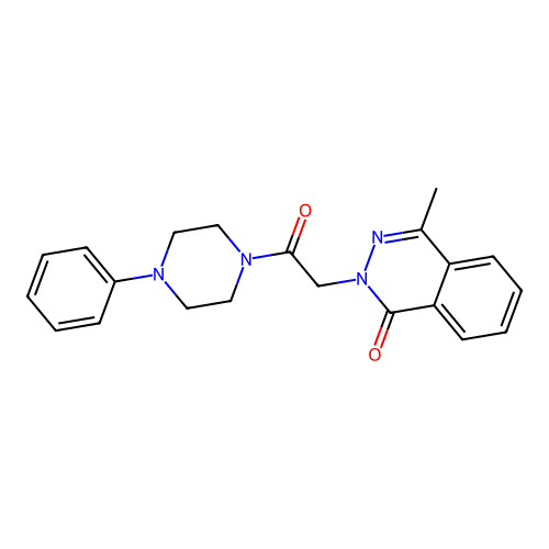4-Methyl-2-[2-oxo-2-(4-phenyl-piperazin-1-yl)-ethyl]-2H-phthalazin-1-one structure