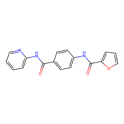 N-[4-(pyridin-2-ylcarbamoyl)phenyl]furan-2-carboxamide structure
