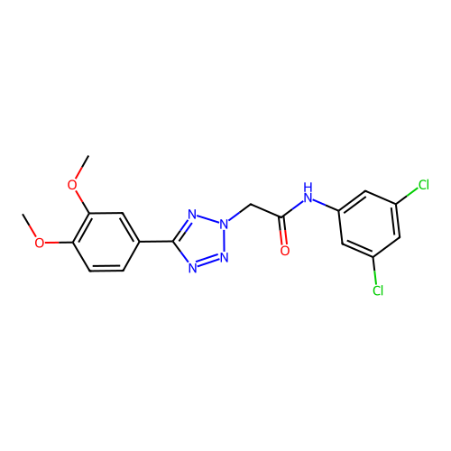 N-(3,5-dichlorophenyl)-2-(5-(3,4-dimethoxyphenyl)-2H-tetrazol-2-yl)acetamide structure