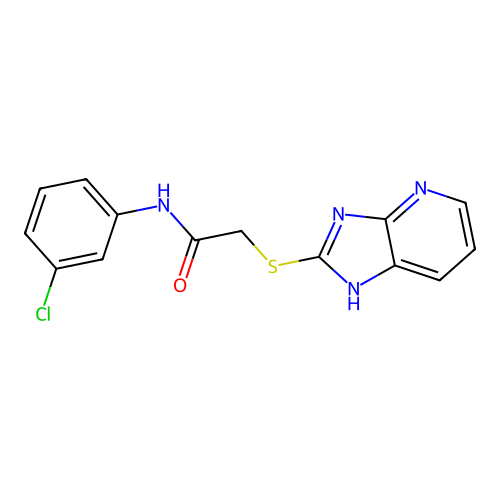 N-(3-chlorophenyl)-2-(3H-imidazo[4,5-b]pyridin-2-ylsulfanyl)acetamide structure