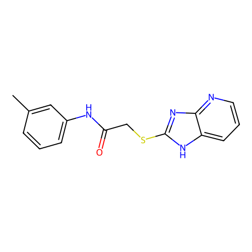 2-(1H-imidazo[4,5-b]pyridin-2-ylsulfanyl)-N-(3-methylphenyl)acetamide structure