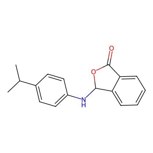 3-{[4-(propan-2-yl)phenyl]amino}-2-benzofuran-1(3H)-one structure
