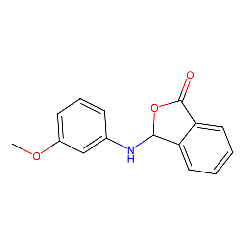 3-[(3-methoxyphenyl)amino]-2-benzofuran-1(3H)-one structure