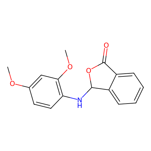 3-[(2,4-dimethoxyphenyl)amino]-2-benzofuran-1(3H)-one structure
