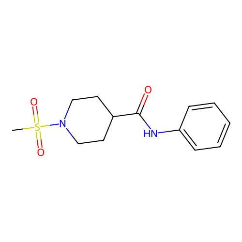 1-(methylsulfonyl)-N-phenylpiperidine-4-carboxamide structure