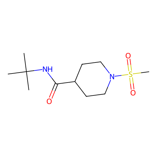 n-(Tert-butyl)-1-(methylsulfonyl)piperidine-4-carboxamide structure