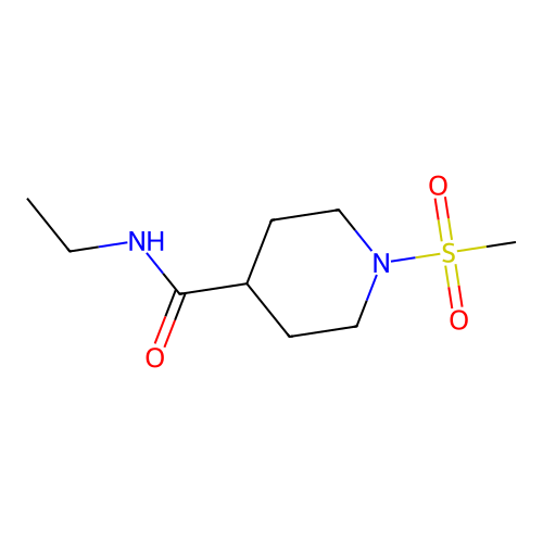 N-ethyl-1-(methylsulfonyl)piperidine-4-carboxamide structure