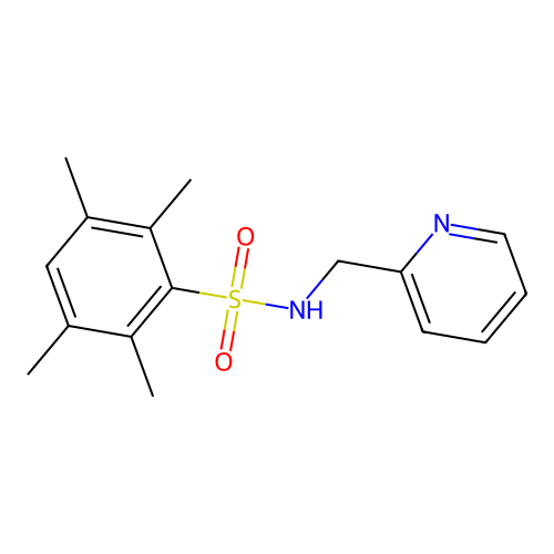 2,3,5,6-tetramethyl-N-(2-pyridinylmethyl)benzenesulfonamide structure