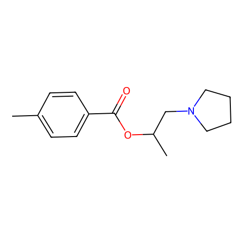 1-Methyl-2-(1-pyrrolidinyl)ethyl 4-methylbenzoate structure