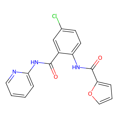 N-{4-chloro-2-[(2-pyridinylamino)carbonyl]phenyl}-2-furamide structure