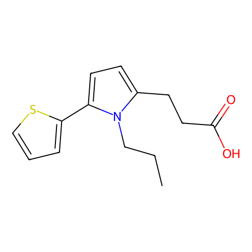 3-(1-Propyl-5-thiophen-2-yl-1H-pyrrol-2-yl)-propionic acid structure