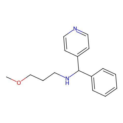3-Methoxy-N-(phenyl(pyridin-4-yl)methyl)propan-1-amine structure