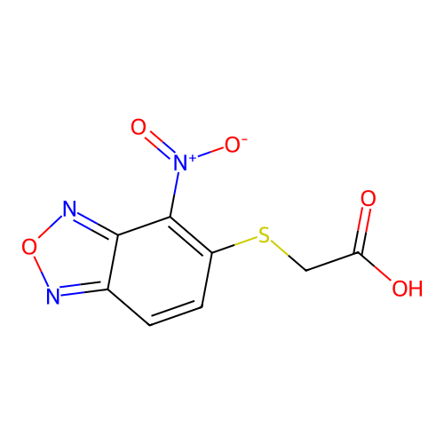 2-[(4-Nitro-2,1,3-benzoxadiazol-5-yl)sulfanyl]acetic acid structure