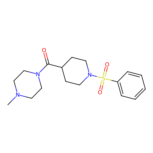 (4-Methylpiperazino)[1-(phenylsulfonyl)-4-piperidinyl]methanone structure