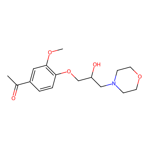 1-(4-(2-Hydroxy-3-morpholinopropoxy)-3-methoxyphenyl)ethanone structure