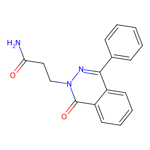 3-(1-oxo-4-phenylphthalazin-2(1H)-yl)propanamide structure